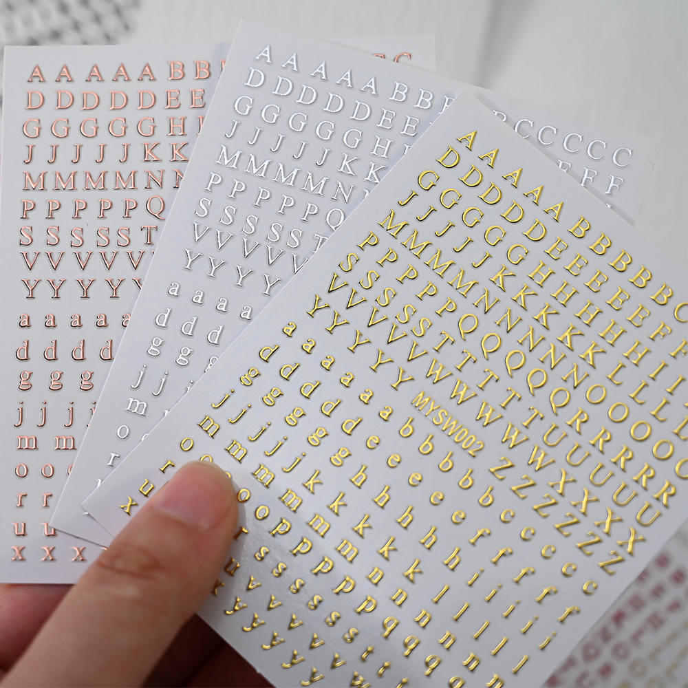 2Pcs Small 26 Alphabet Nail St - Gold Foil Flakes review and price