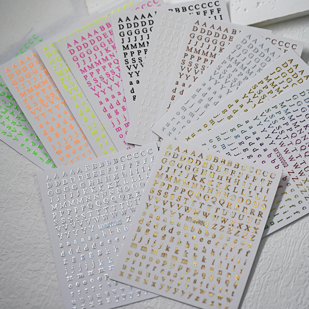 2Pcs Small 26 Alphabet Nail St - Gold Foil Flakes review and price