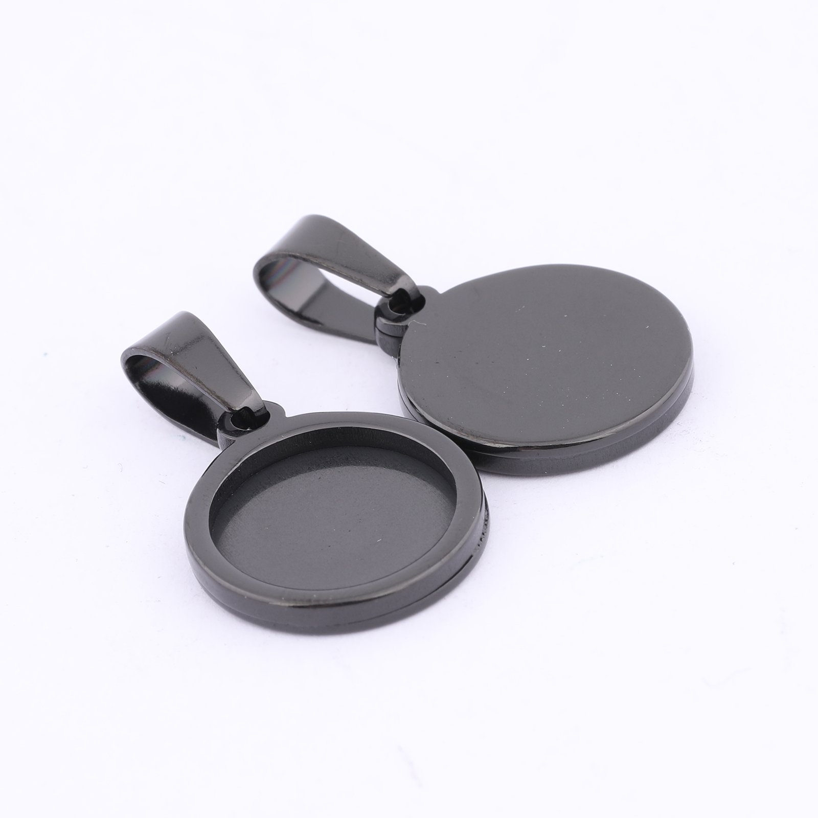 10pcs Gold Plated Black 12mm R - Bezels Set Pendant review and price
