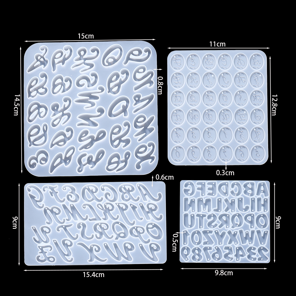 Alphabet Epoxy Resin Silicone  - Gold Foil Flakes review and price
