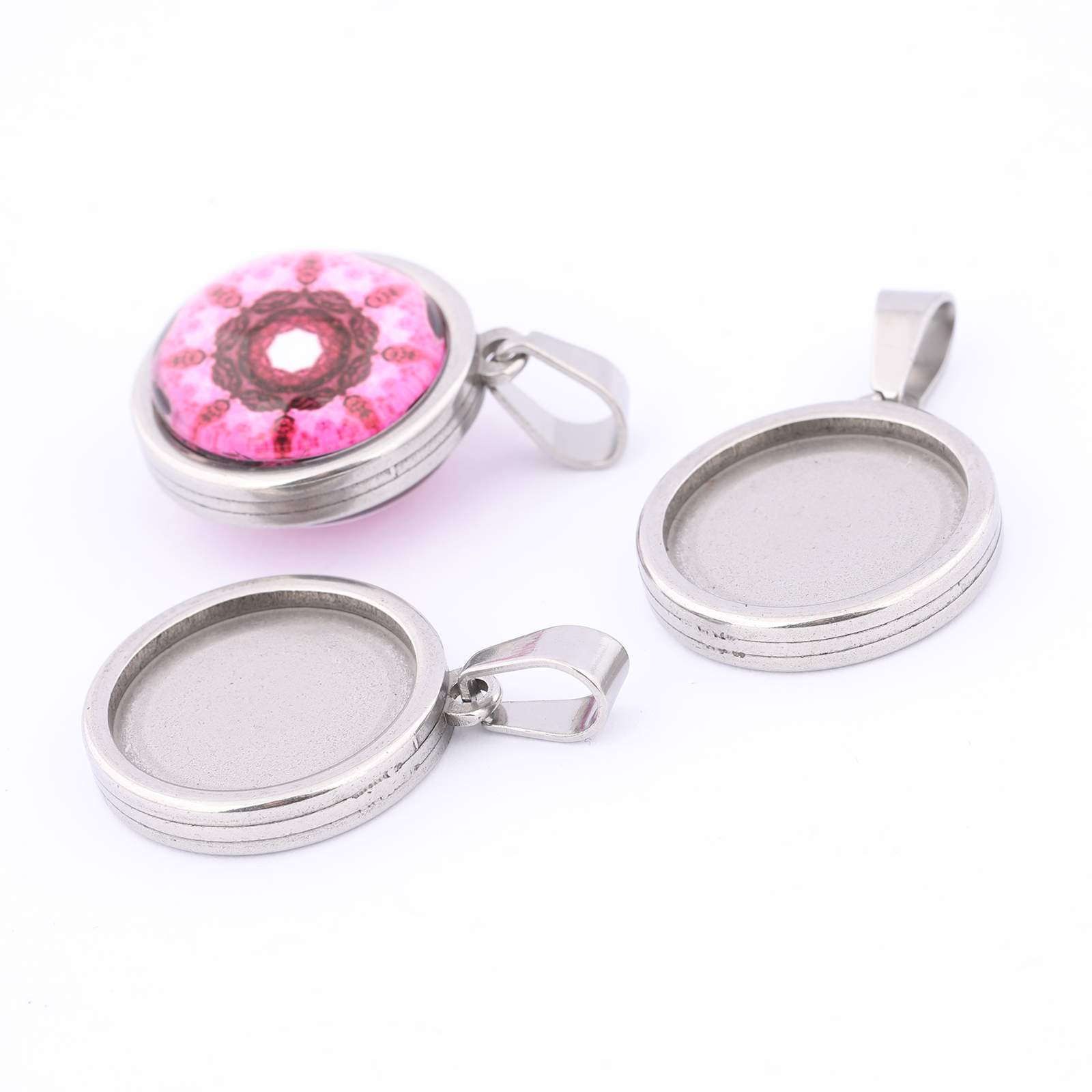 5pcs Stainless Steel Gold Plat - Bezels Set Pendant review and price