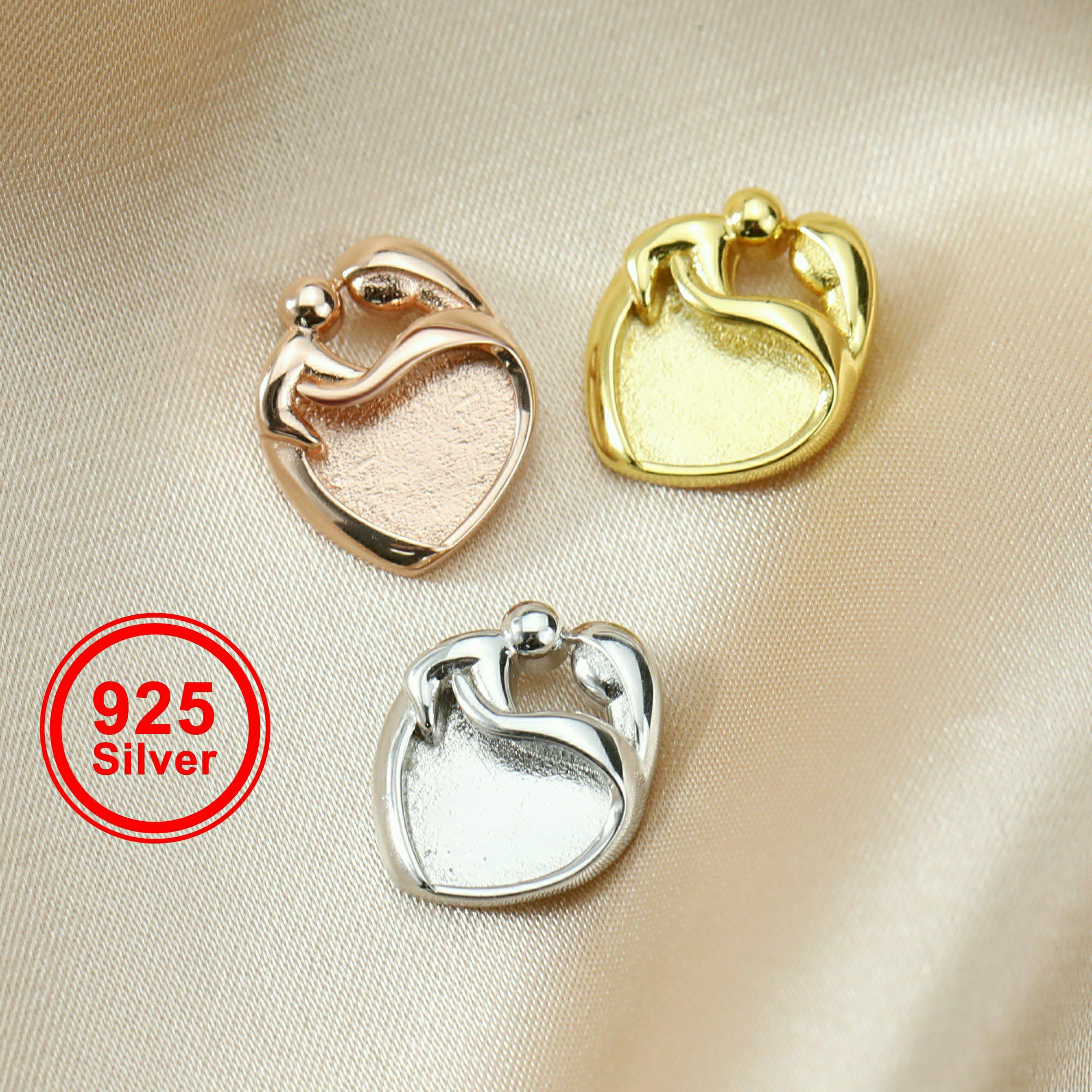 9MM Heart Bezel Settings Mothe - Bezels Set Pendant review and price