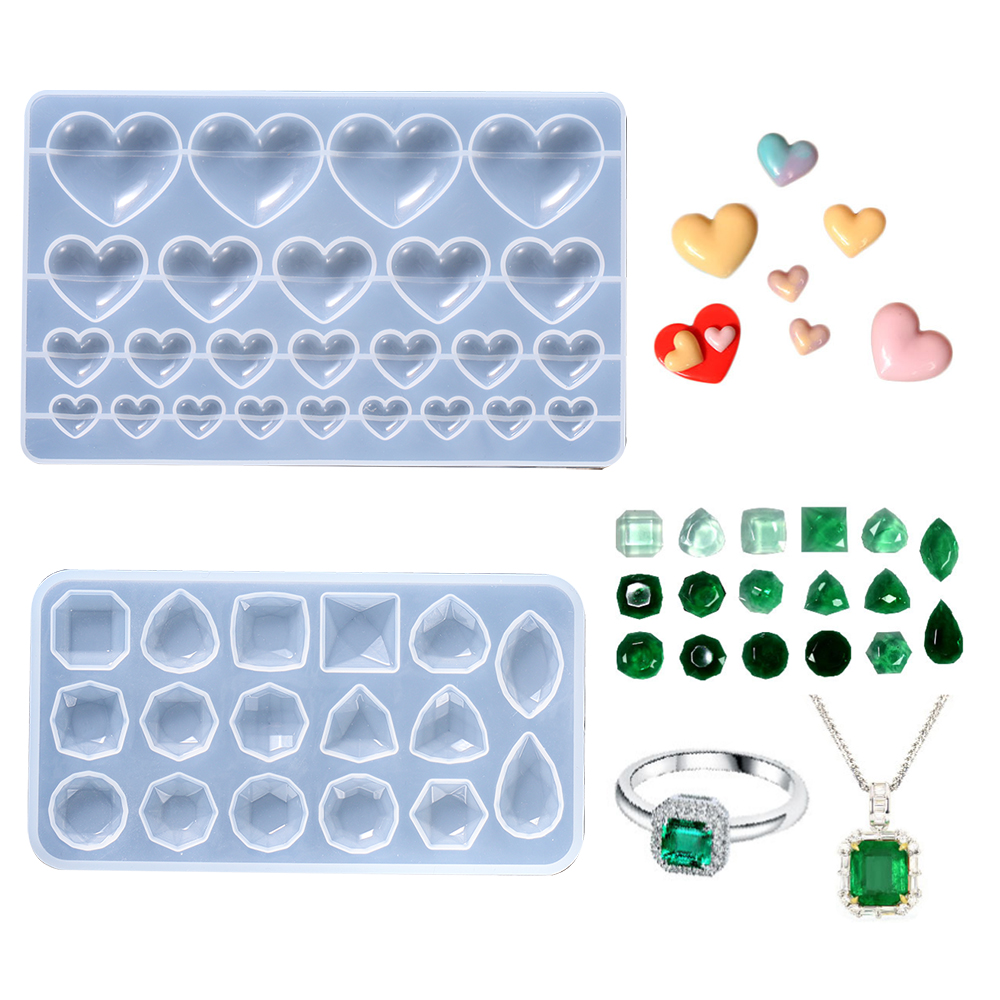 Love Heart Silicone Mold Jewel - Resin Craft Ideas review and price