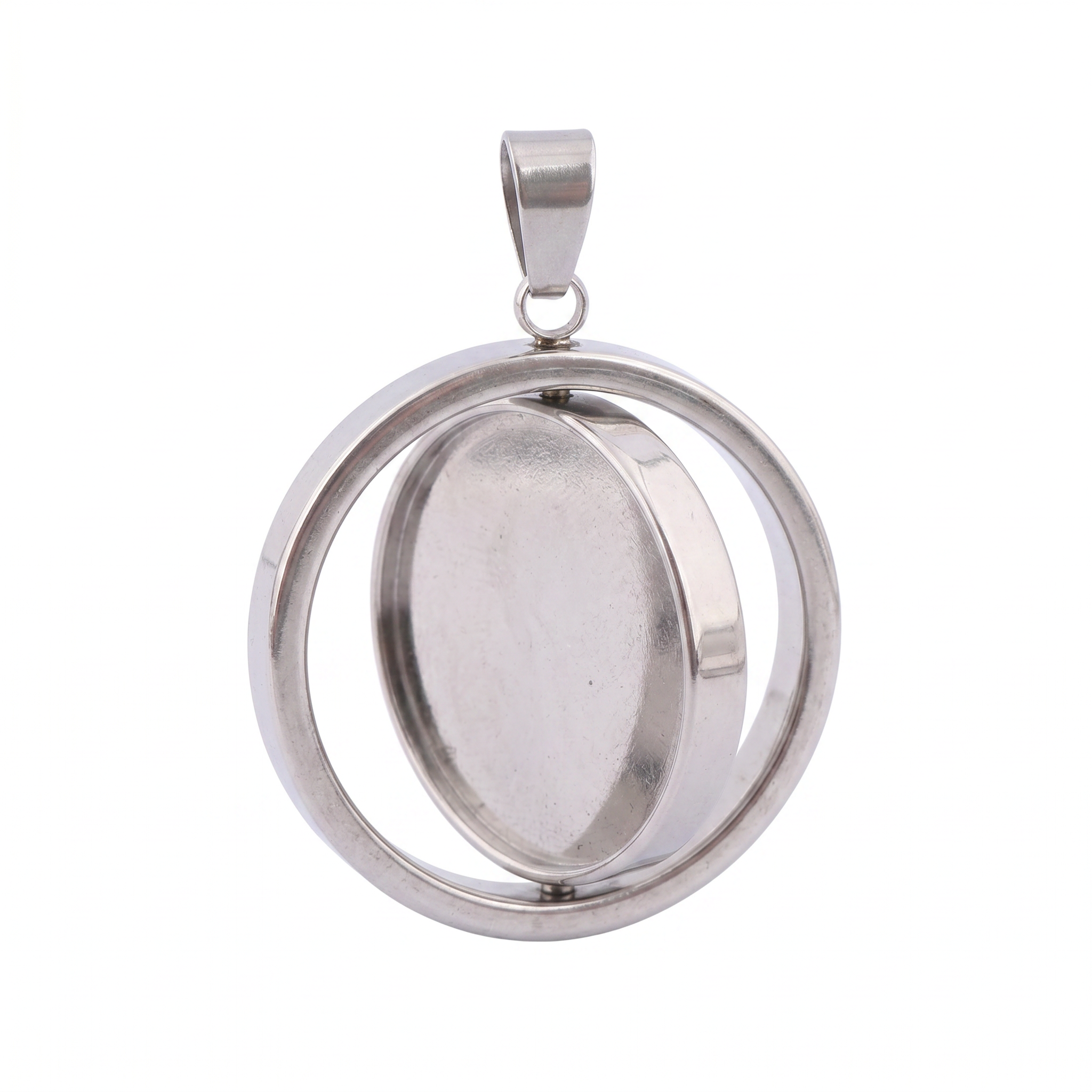 3pcs Stainless Steel  Rotatabl - Bezels Set Pendant review and price