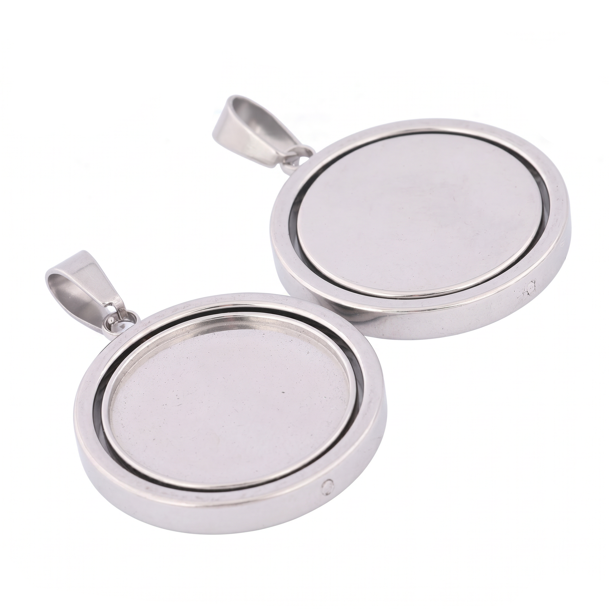3pcs Stainless Steel  Rotatabl - Bezels Set Pendant review and price