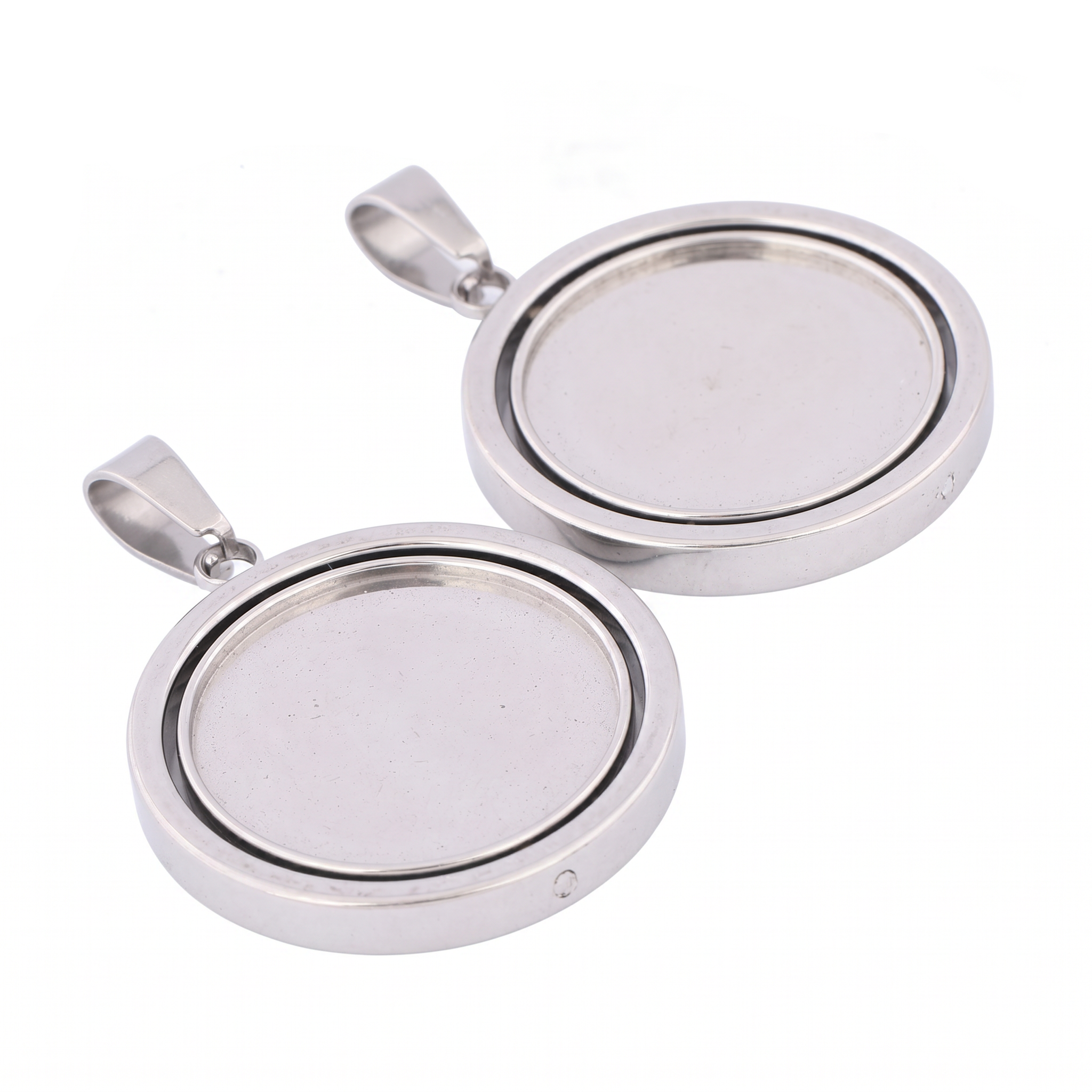 3pcs Stainless Steel  Rotatabl - Bezels Set Pendant review and price