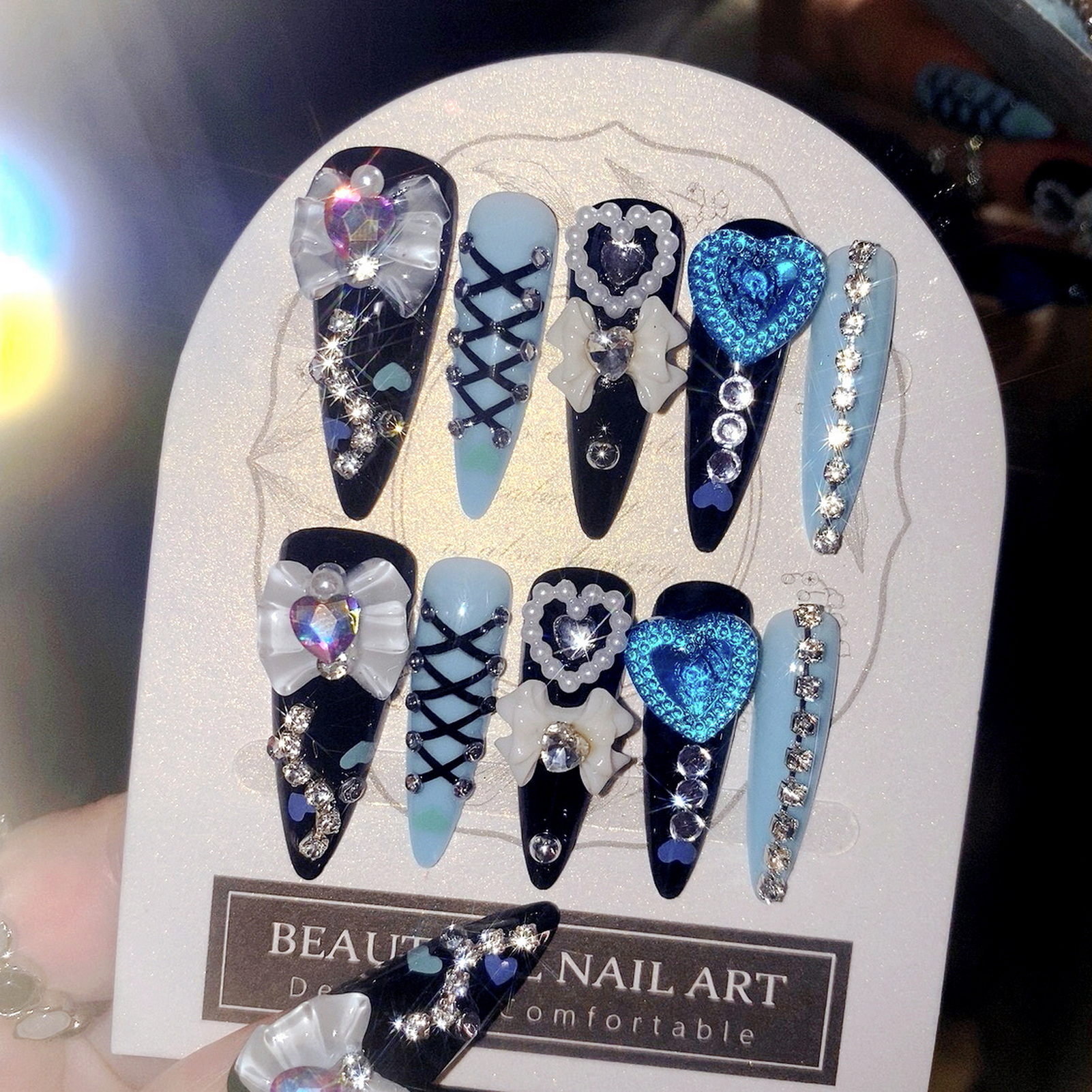 24pcs 3D Bow Decor False Nails - Resin Craft Material review and price