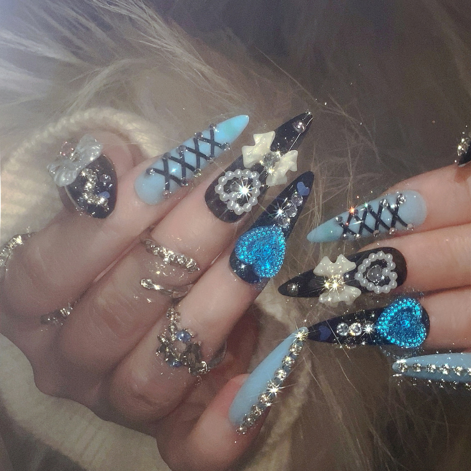 24pcs 3D Bow Decor False Nails - Resin Craft Material review and price