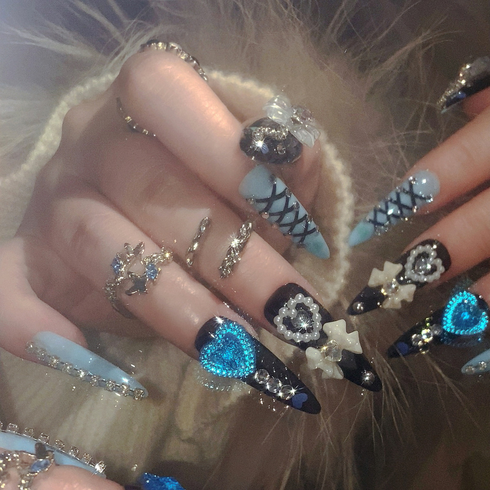 24pcs 3D Bow Decor False Nails - Resin Craft Material review and price