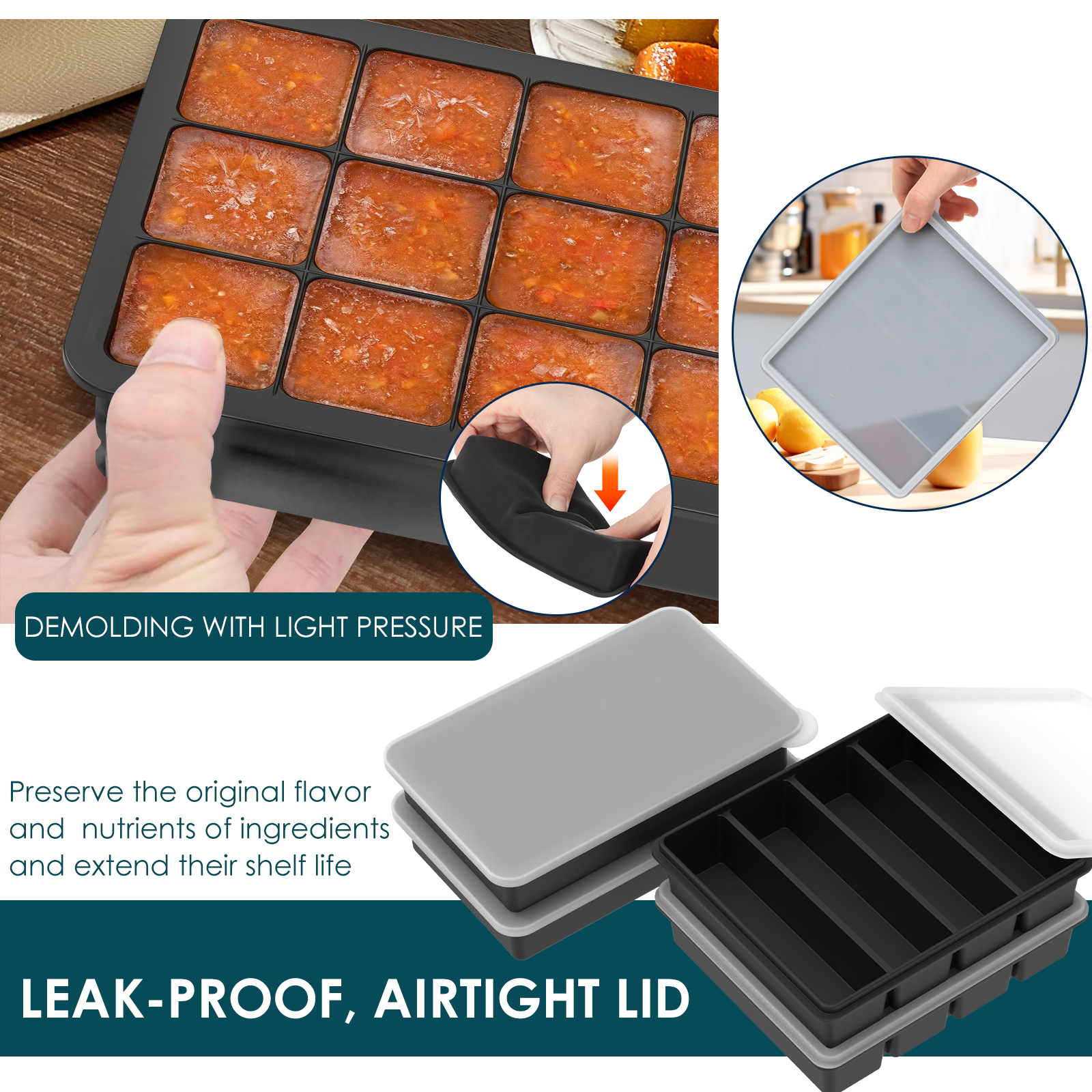 4 Pack Silicone Freezer Tray w - Serving Tray Mold review and price
