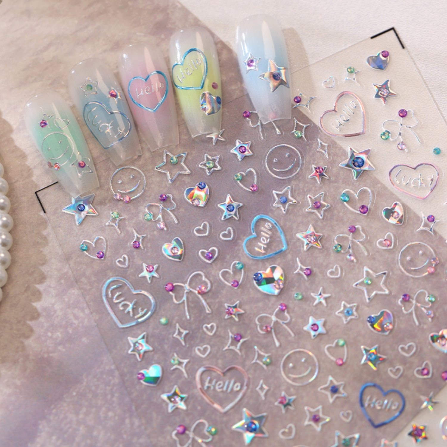 Holographic Dopamine Nail Deca - Gold Foil Flakes review and price