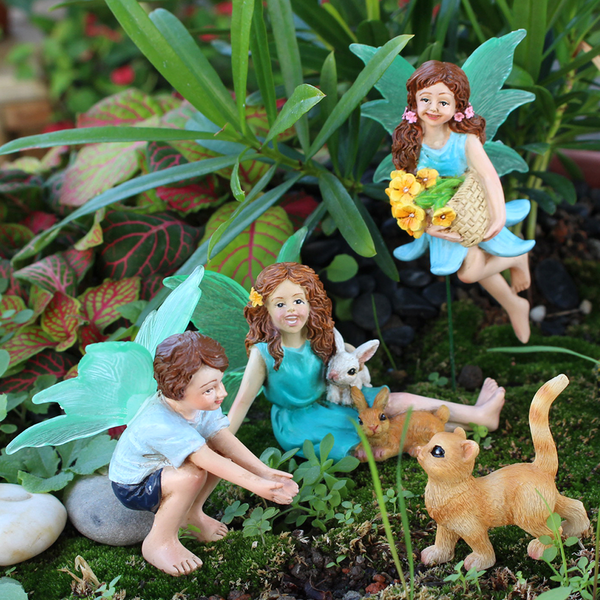 4pc Flower Fairy and Animal Pa - Resin Craft Material review and price