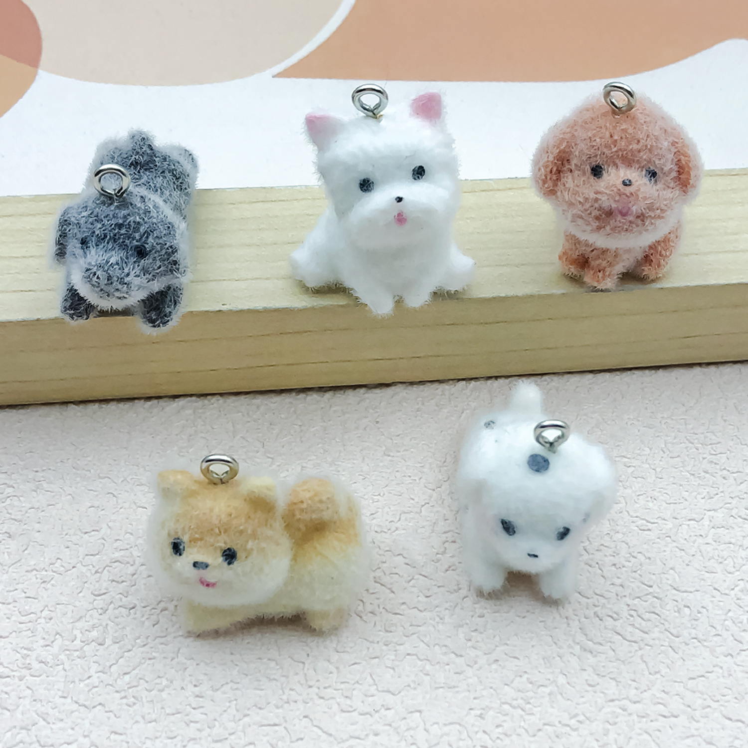 5pcs&1pc Flocked Resin Animal  - Resin Craft Material review and price