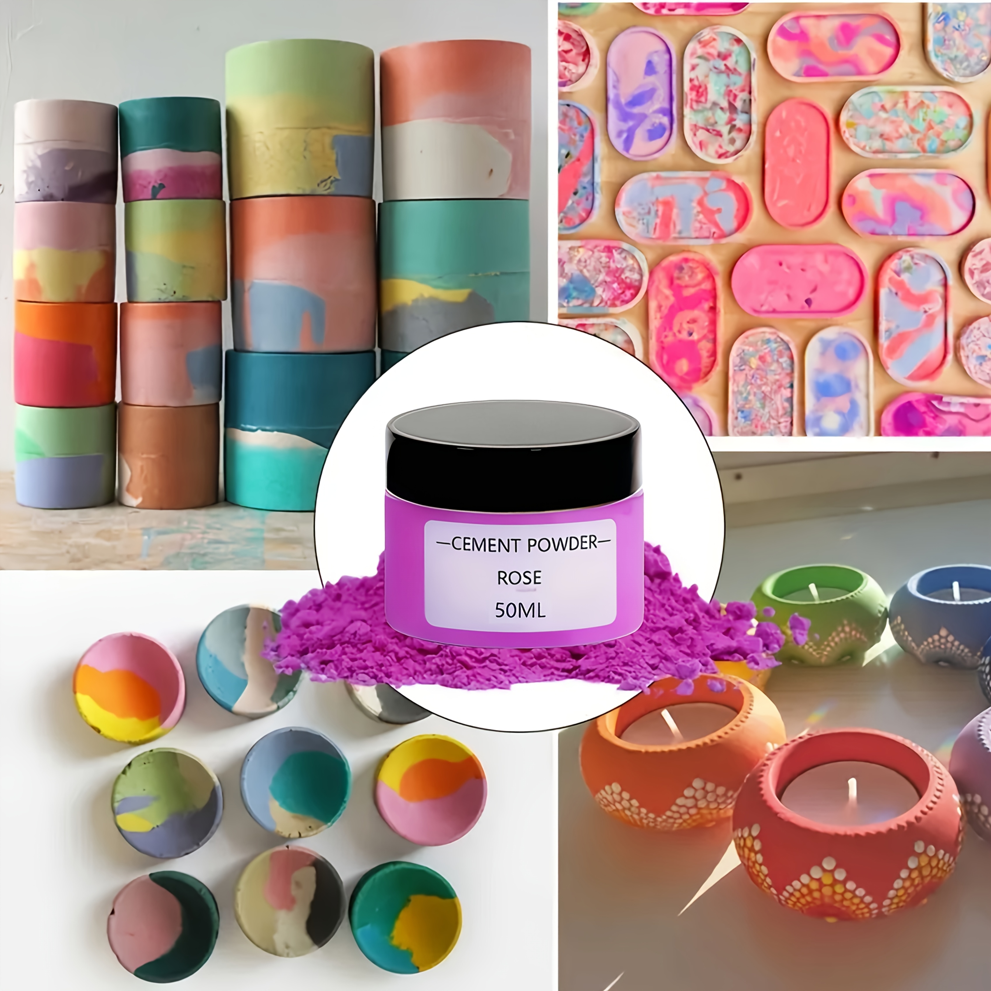 6-Color Gypsum Cement Pigment  - Resin Pigment Set review and price