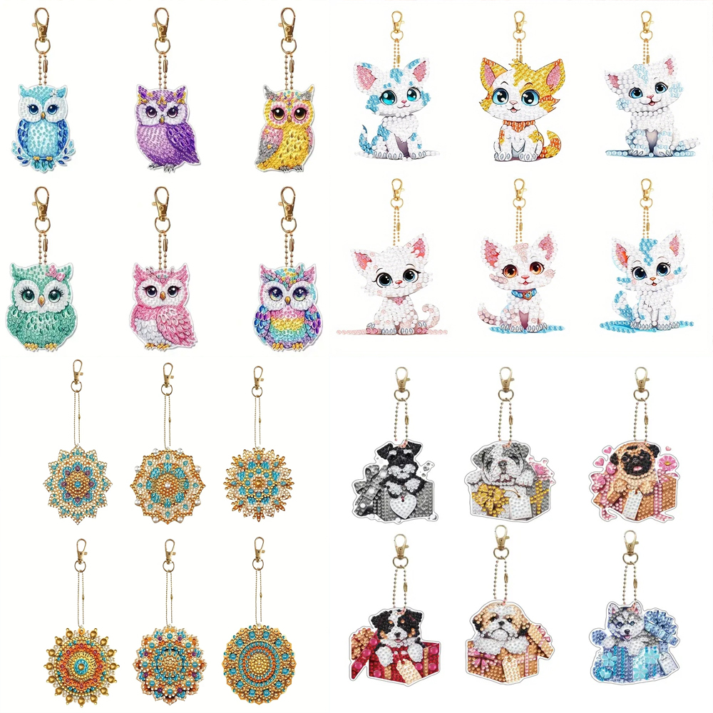 6-piece/set DIY Diamond Keycha - Resin Craft Ideas review and price