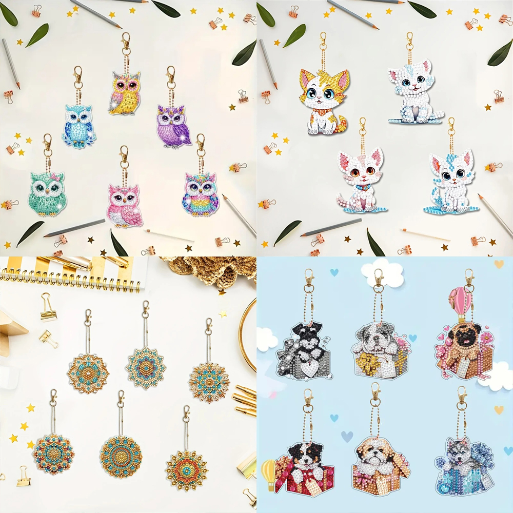 6-piece/set DIY Diamond Keycha - Resin Craft Ideas review and price