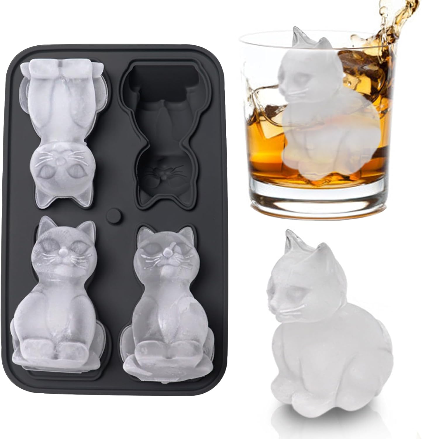 3D Cat Ice Cube Mold, Admaison - Silicone Mold Tray review and price