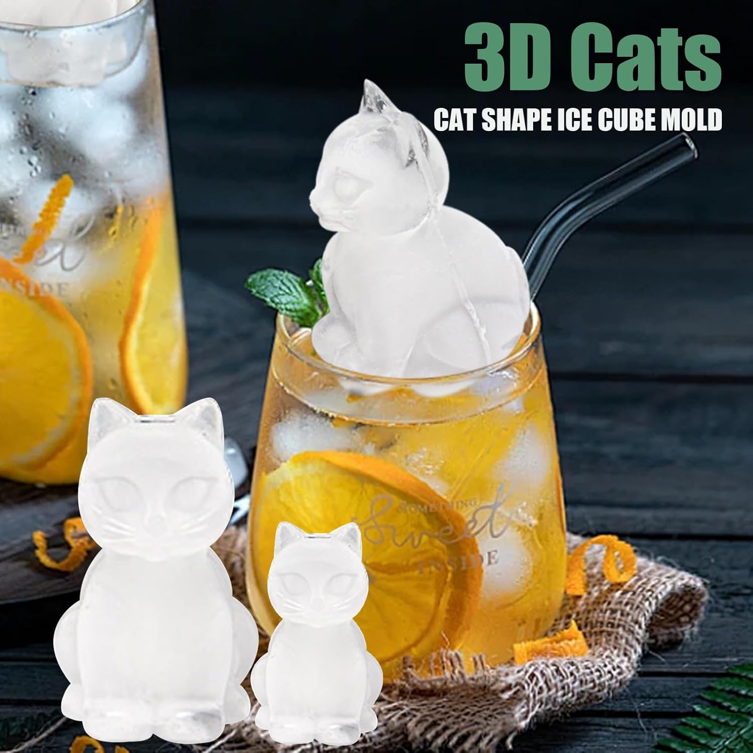 3D Cat Ice Cube Mold, Admaison - Silicone Mold Tray review and price