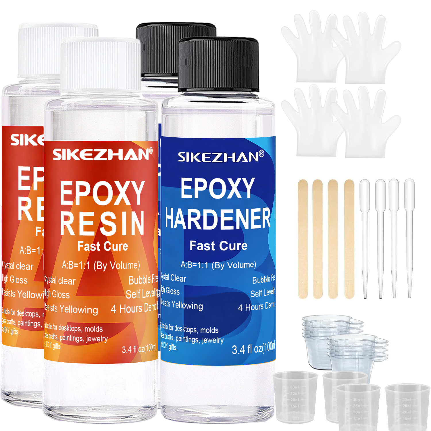 Clear Epoxy Resin AB Glue Hard - Resin Jewelry Kit review and price