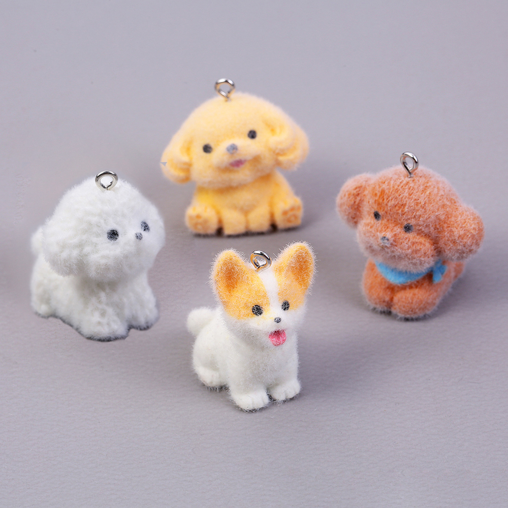 10pcs Flocking Puppy Dog Resin - Resin Craft Projects review and price