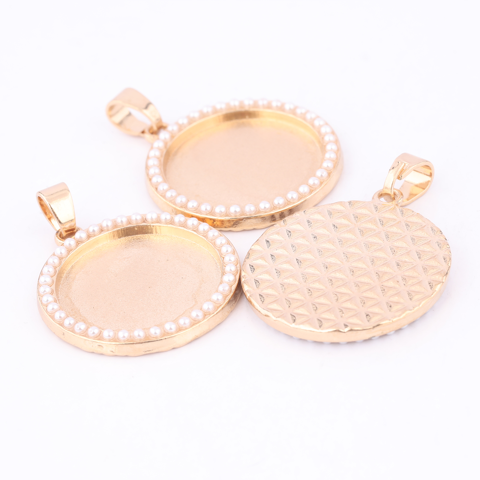5pcs Kc Gold Pearl Cabochon Ba - Bezels Set Pendant review and price