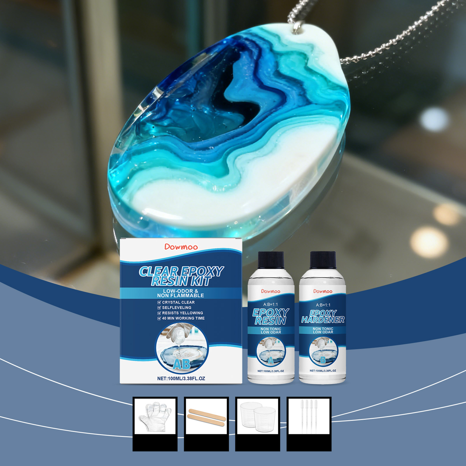 DIY Crystals Clear Epoxys Resi - Resin Jewelry Kit review and price