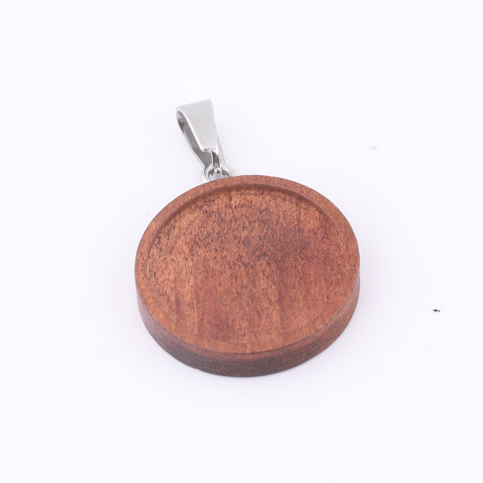 10pcs 20mm Round Wood Cabochon - Bezels Set Pendant review and price