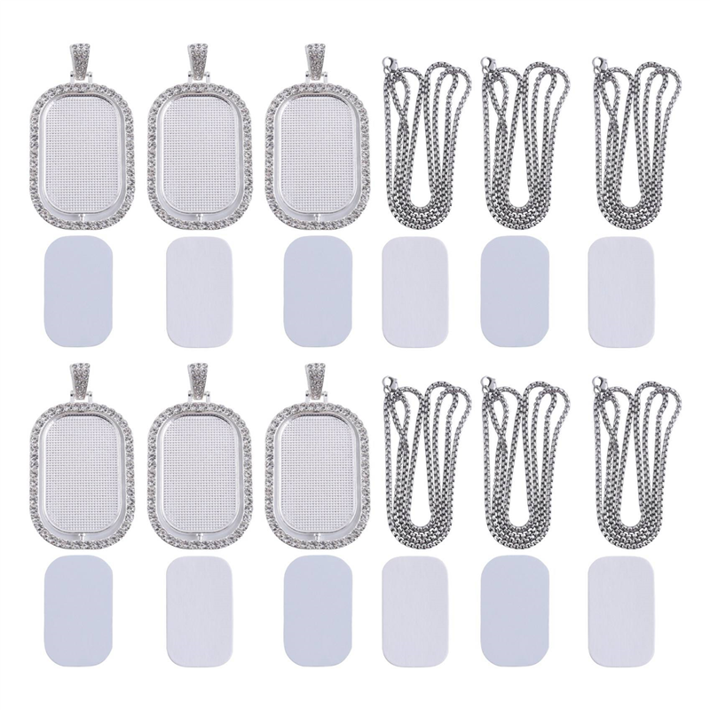WORTHOWN-48Pcs Sublimation Rhi - Bezels Set Pendant review and price