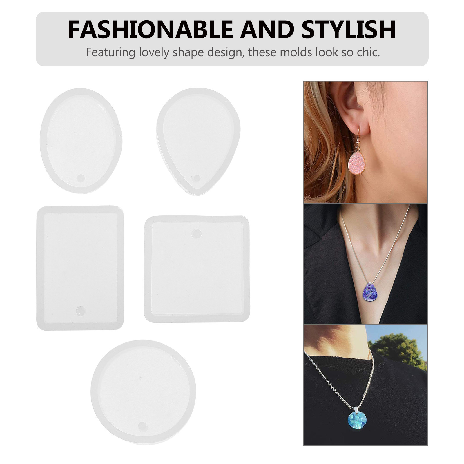10pcs Pendant Mold Set Silicon - Resin Jewelry Kit review and price