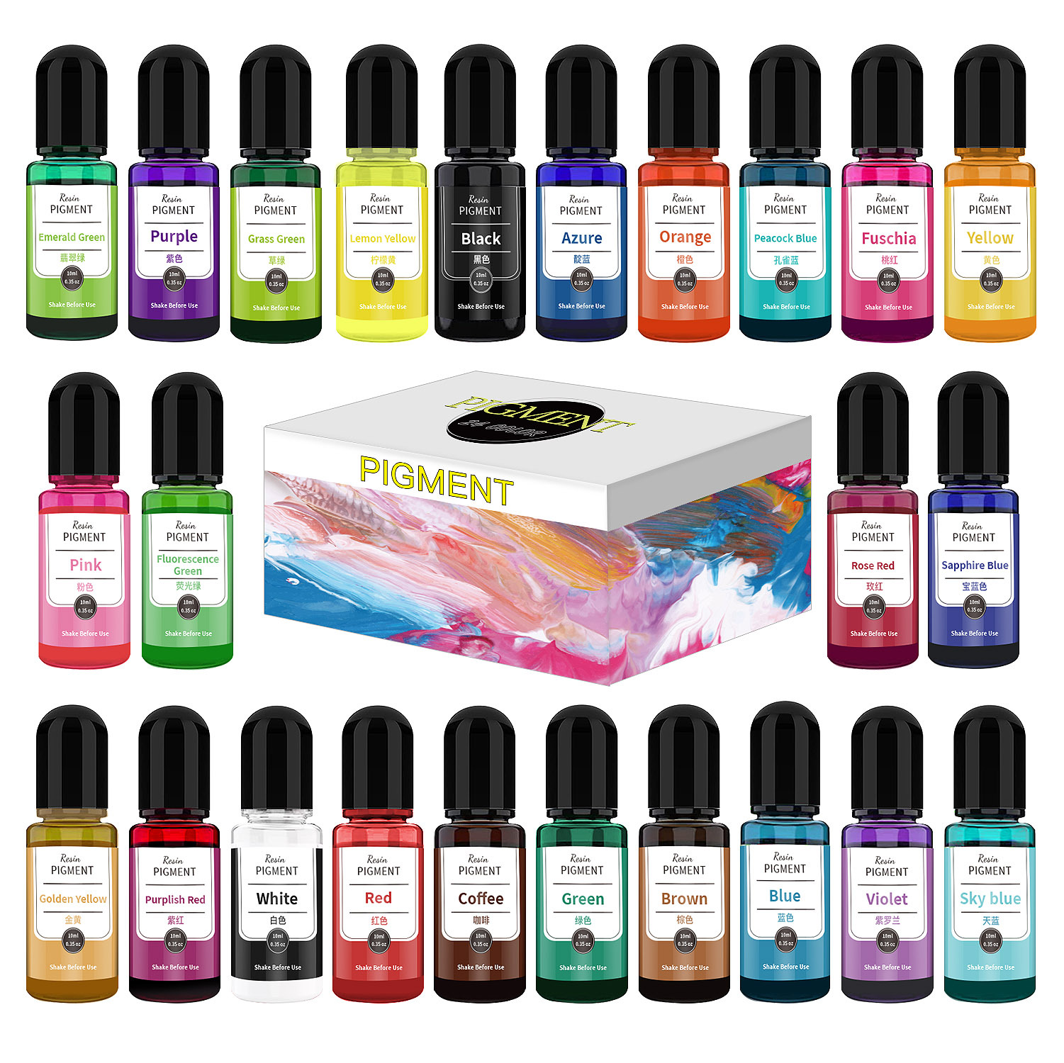 24 Color Art Ink Alcohol Resin - Resin Dye Alcohol review and price
