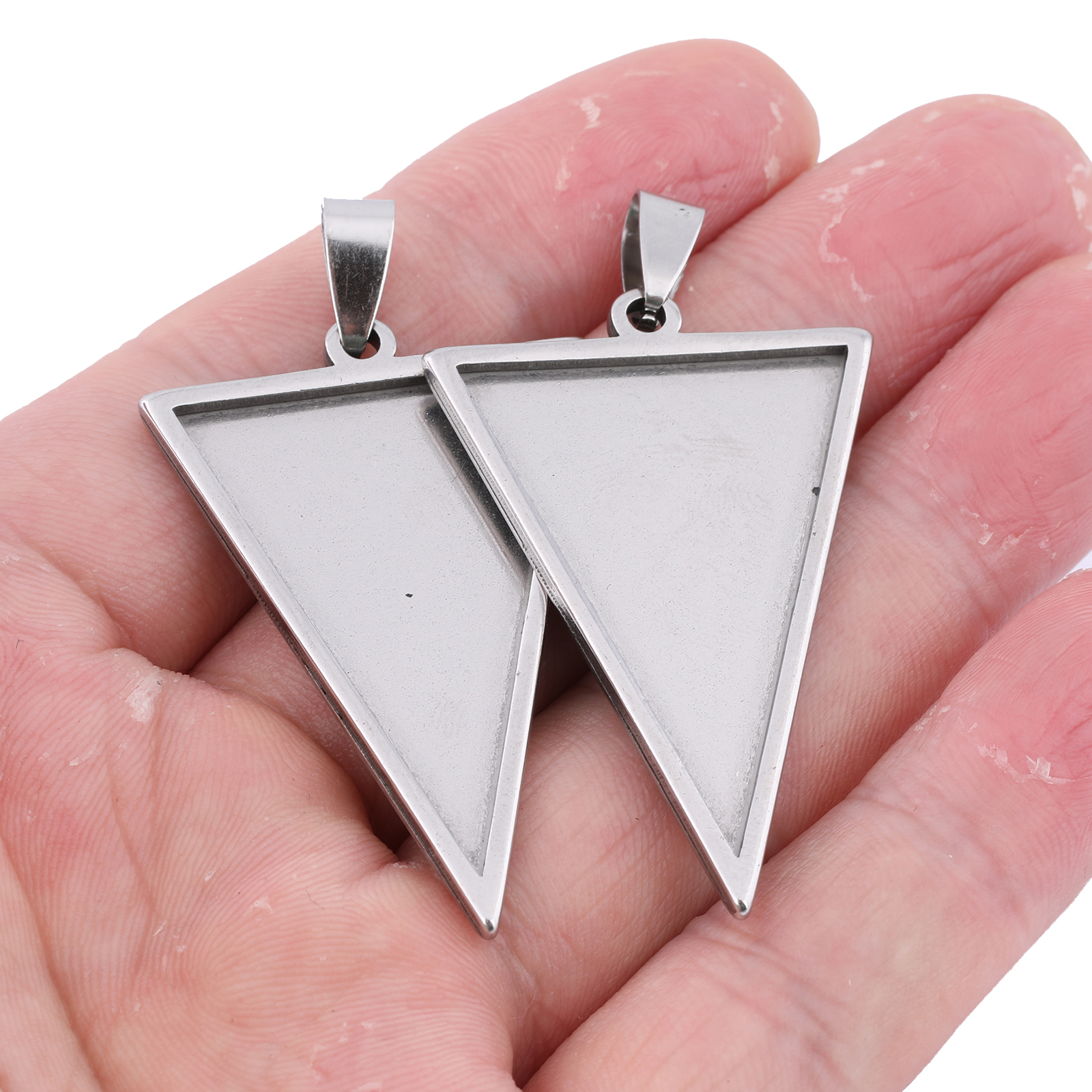 5pcs Stainless Steel 25x35mm T - Bezels Set Pendant review and price