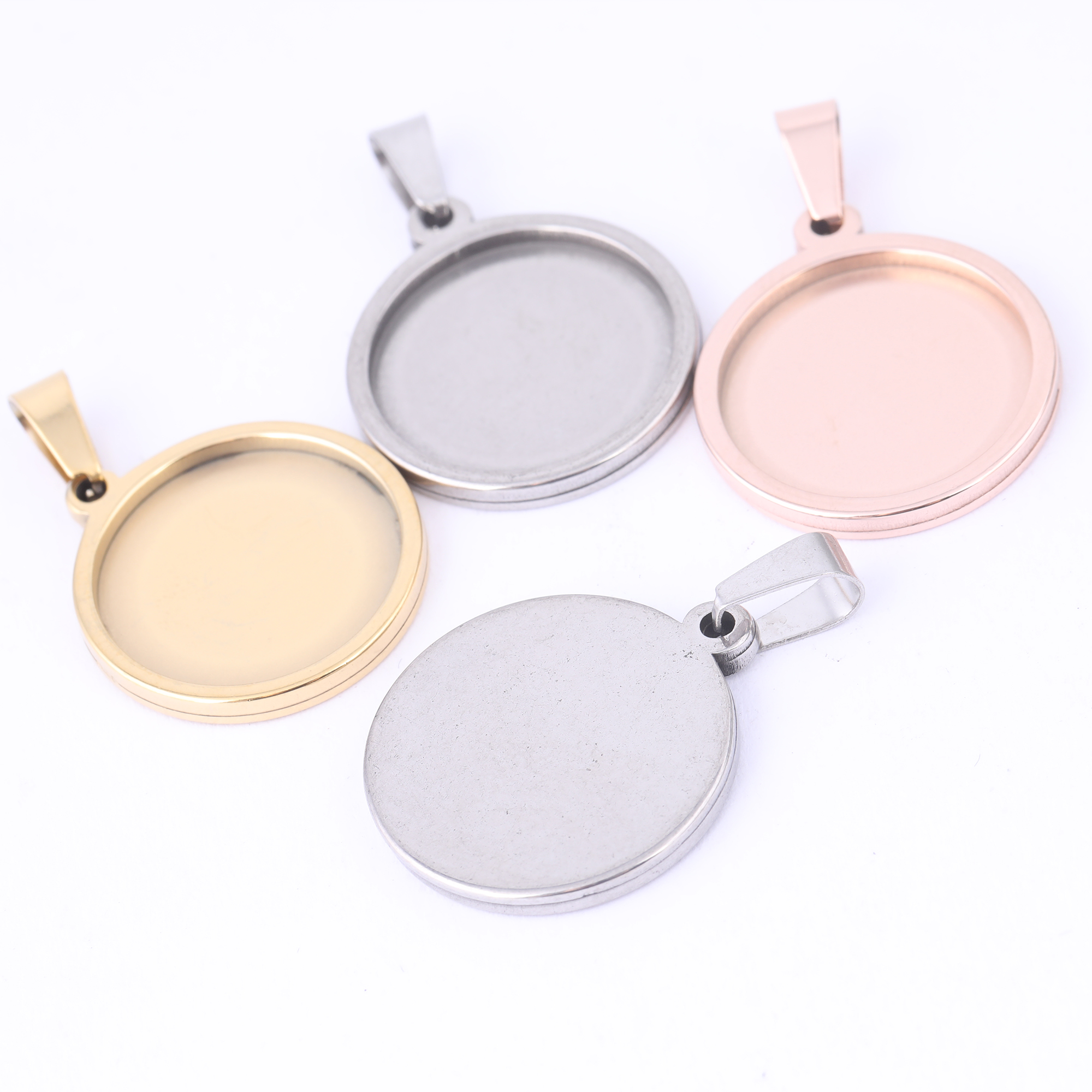 5pcs Stainless Steel 16mm 18mm - Bezels Set Pendant review and price